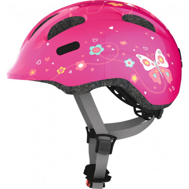 ABUS - Smiley 2.0 Pink Butterfly - Kids Bike Helmet